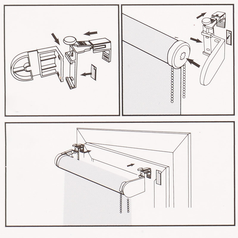 Kit de fixation pour store enrouleur blanc 5cm L'Incroyable